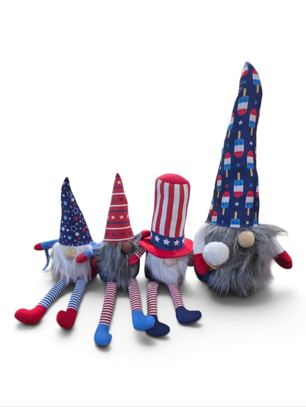 Patriotic Gnome Set - Red, White & Blue Holiday Home Accent